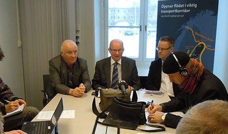 Käppar i rälsen för en första etapp av Norrbotniabanan