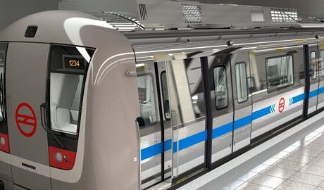 Bombardiers tunnelbanetåg på Down Town Line