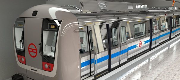 Bombardiers tunnelbanetåg på Down Town Line