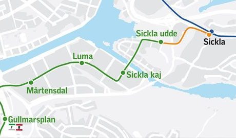 Tvärbanan kommer till Sickla station
