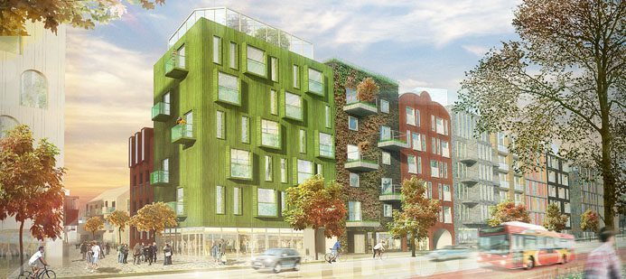 Vy lu00e4ngs Vallastadens nya boulevard (Upphovsperson - Okidoki Arkitekter AB
