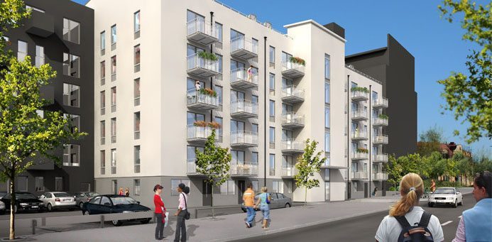 Första spadtaget för 73 st lägenheter vid Telefonplan