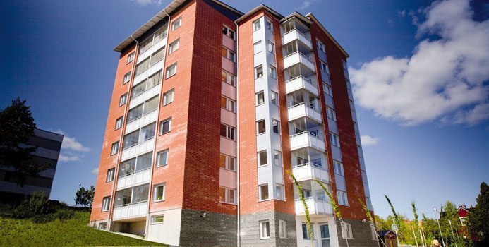 Bilden visar NCC Folkboende i Lycksele. Nu fu00e5r Teg i Umeu00e5 tvu00e5 u00e5ttavu00e5nings hus med konceptet som ger mindre lu00e4genheter till rimlig kostnad. Foto Stig-Arne Edstru00f6m/VDC PRO AB