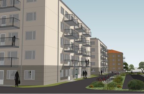 Första spadtaget för studentlägenheter i Bredäng