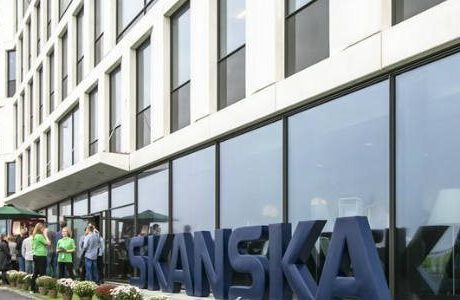 Folktätt när Skanska invigde nytt kontor