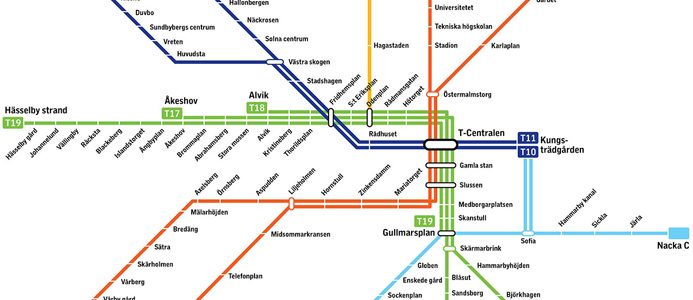Den nya tunnelbanekartan. Bild: SLL