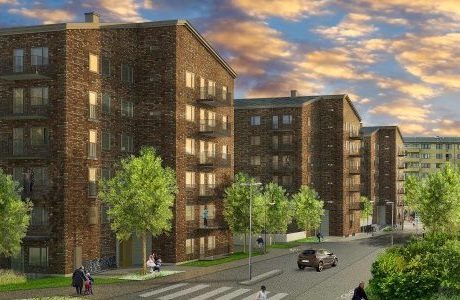 Fyra nya bostadshus i Lund