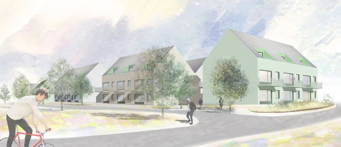Illustration stadsradhus i Upplands Vu00e4sby