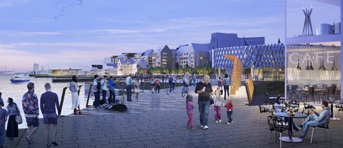Visionsbild Skeppsbron. Kred: Kanozi Arkitekter