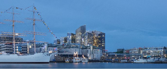 Region City med Älvtornet från Frihamnen Illustration TMRW