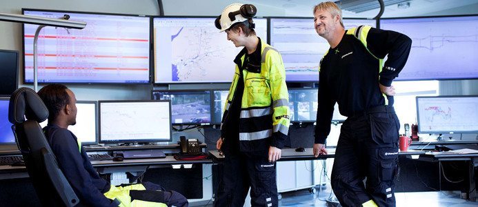 Ledningscentralen på anläggningen Sävenäs