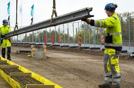 Första rälsen på plats för Lunds spårväg