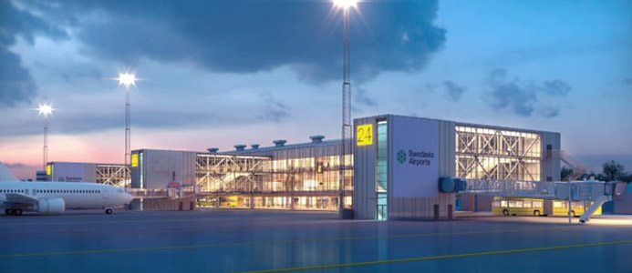 Byggstart för Göteborg Landvetter Airport. Visualisering: Sweco