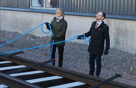 Startskottet för ny järnväg till hamnen