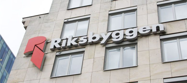 Riksbyggens fasad i Stockholm.