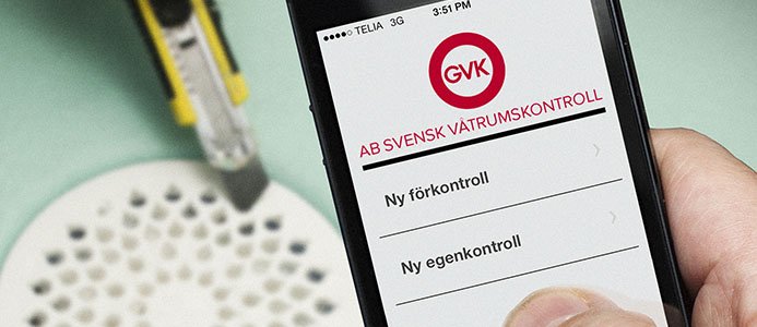 Kvalitets våtrums app mot byggfusk från GVK.