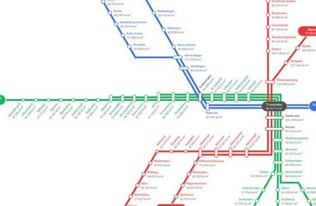Så dyra är lägenheterna vid din tunnelbanestation