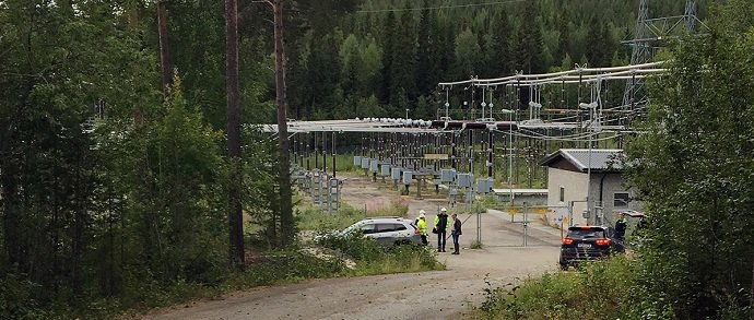 Bild på elnätsstationen Rätan. Foto: Eitech