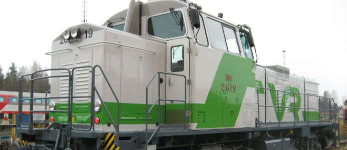 VR använder bland annat Dv12 diesellok och Wärtsilä tar på sig ansvaret för reparation av motorerna. Bildkälla: @VR Group