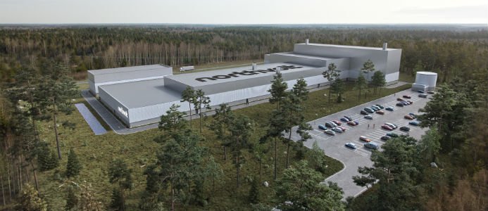 Bild på Northvolts anläggning i Skellefteå. Bildkälla: Serneke