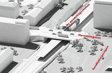 Här byggs nya pendeltågsstationen