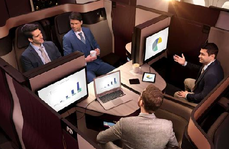 Kolla in Qatars nya Business Class