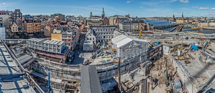 Foto: Flickr, Bengt Nyman, 2018, ögonblicksbild, Slussen. Attribution 2.0 Generic (CC BY 2.0)
