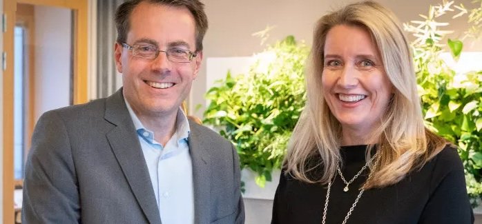 Magnus Meyer, vd WSP och Anna Widmark, vd Kontigo.
