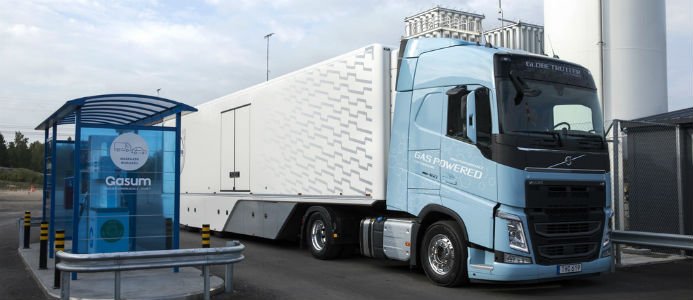 Gasum Volvo LNG, LBG. Foto: Gasum