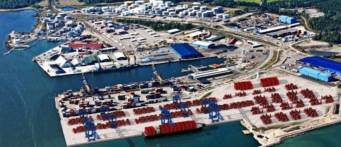 Fotograf: Gävle Hamn Containerhamnen där det nya lagret ska byggas