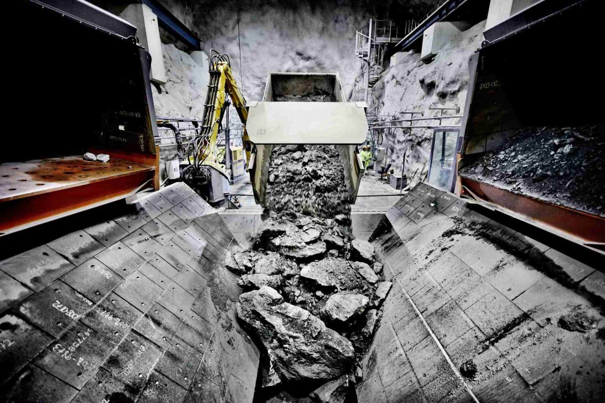 Bolidens gruva Garpenberg, underground. Photo: Stefan Berg
