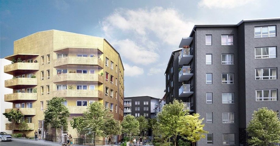 Variation i Vaktstugan – kombinerar tegel, puts och plåt Logo