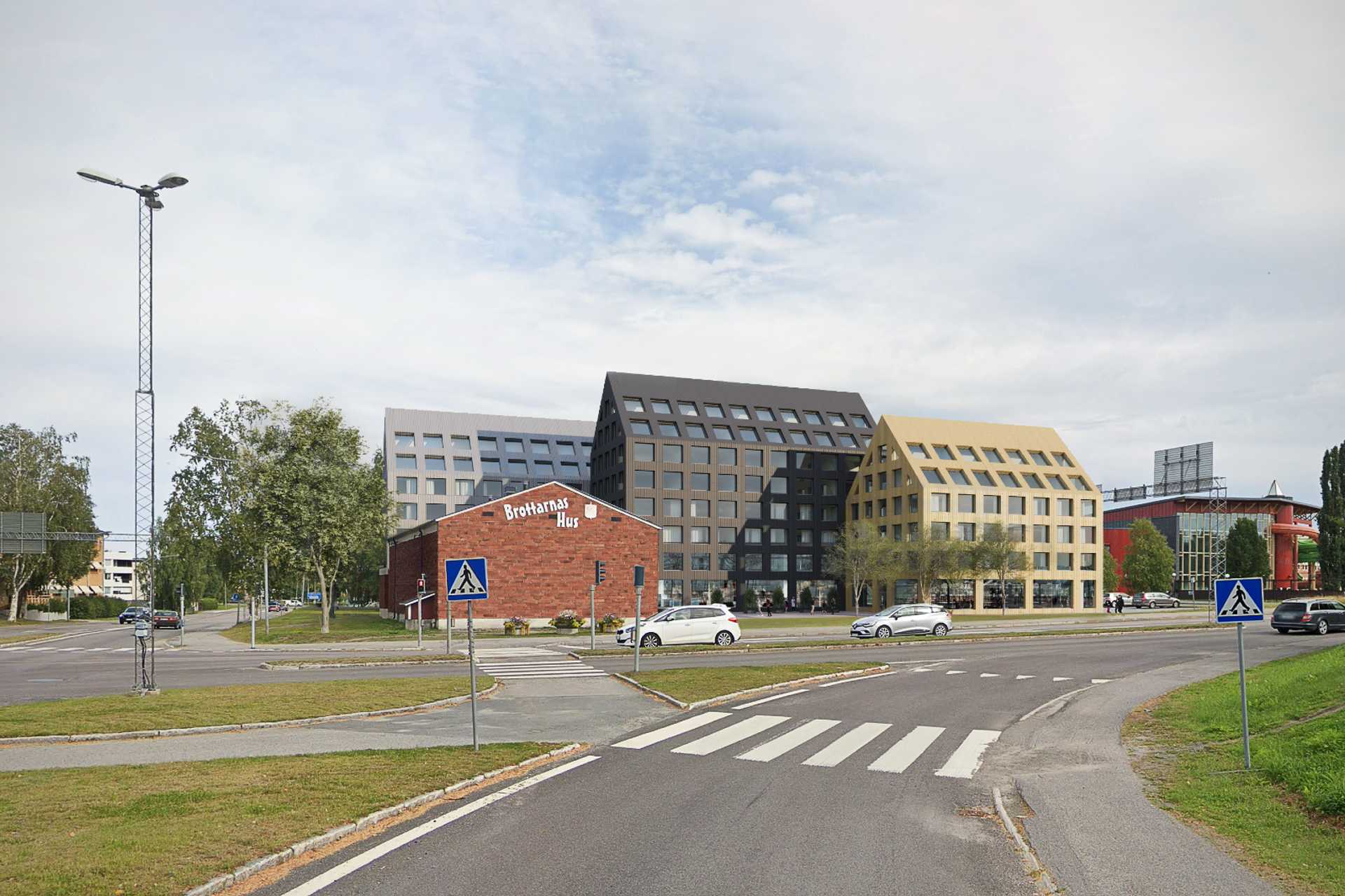 Peabs plan på kontor och hotell i Boden