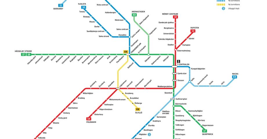 Samrådsprocess under hösten – för tunnelbanans gula linje Logo