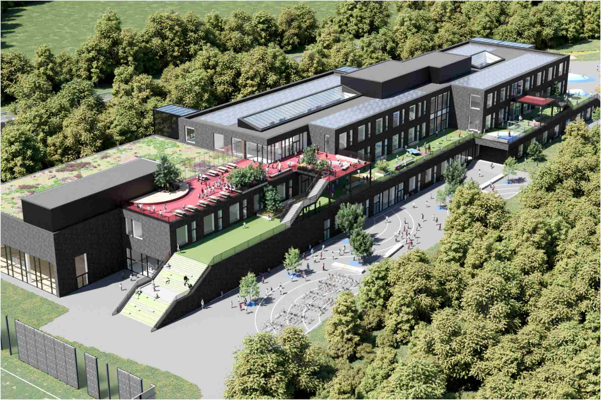 NGG skola i Hørsholm. Bildkälla: Wihlborgs.