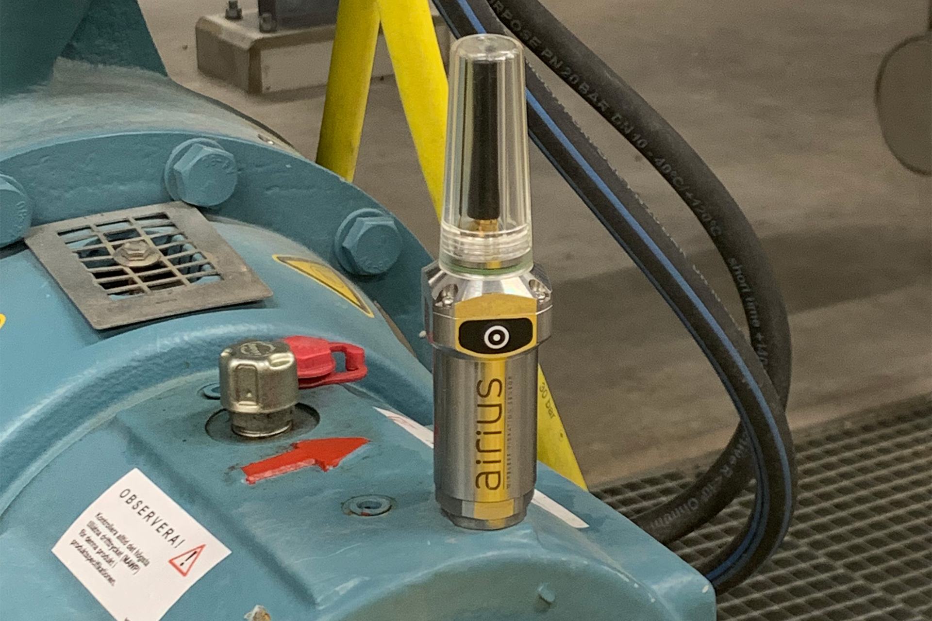 Airius LTE-M installerad på en pump på massabruket Södra Cell Mörrum. Bild: Södra Cell