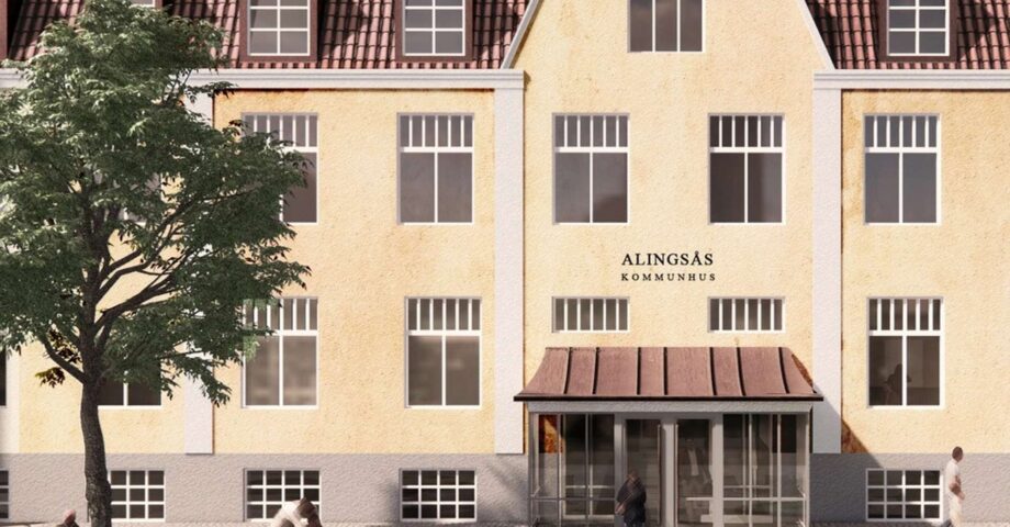 Bevarandekrav i fokus när gamla fabriksbyggnader blir kommunhus Logo