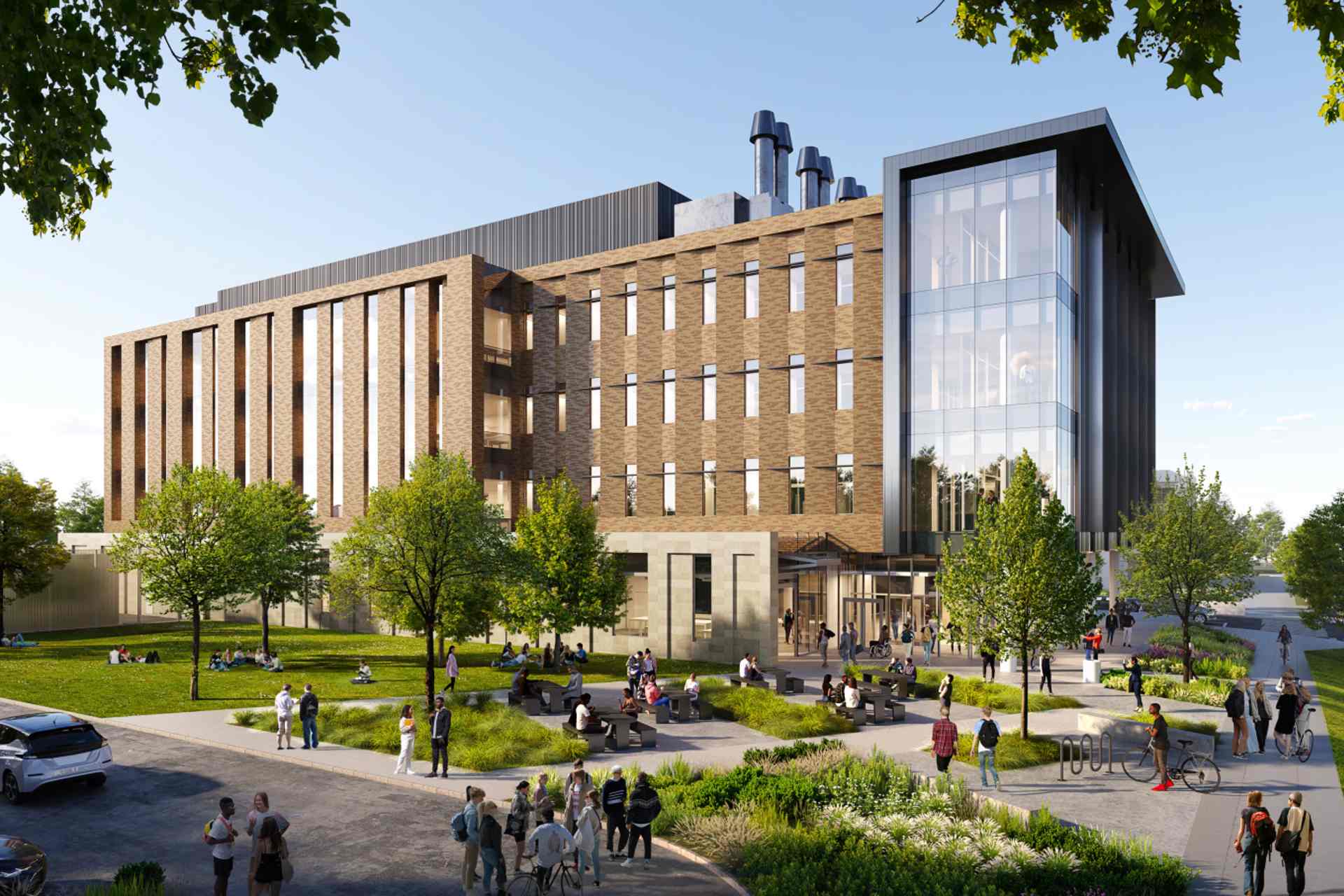 Illustration över University of North Texas. Pressbild/Skanska