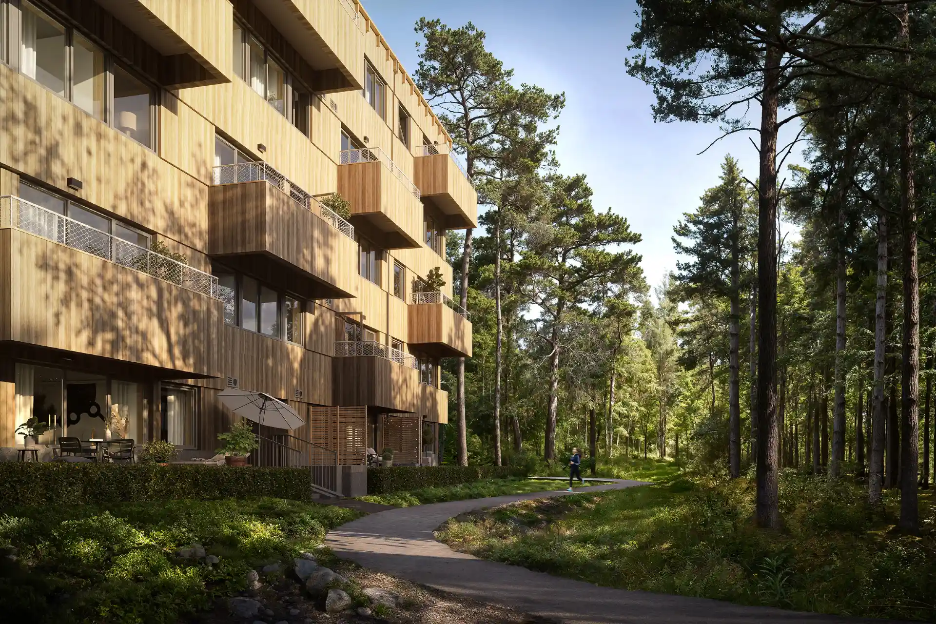 De uppför nya bostäder i Bagarmossen