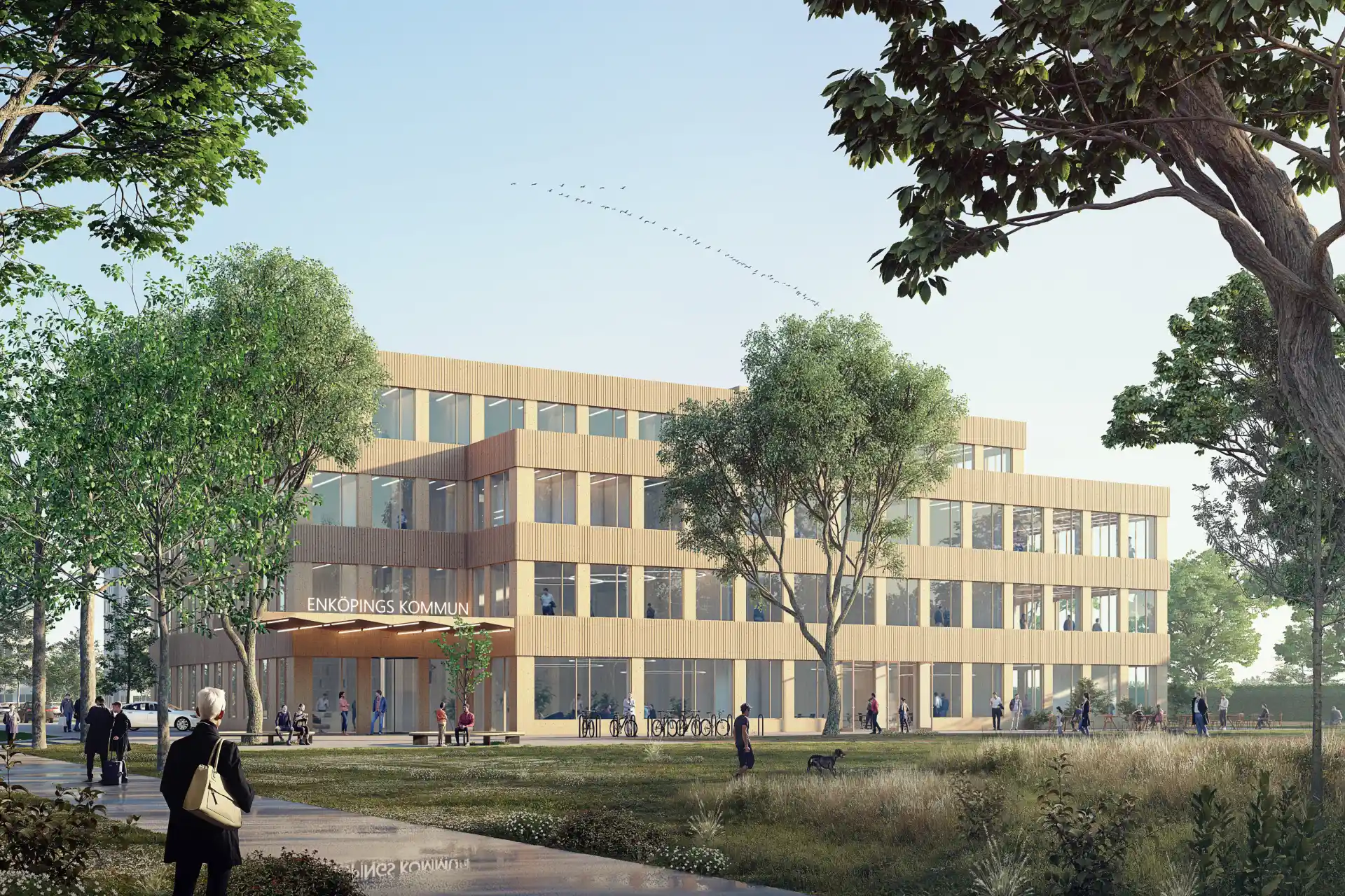 Enköpings nya kommunhus har byggts under tält