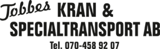 Tobbes Kran & Transport i Mullhyttan AB Logo