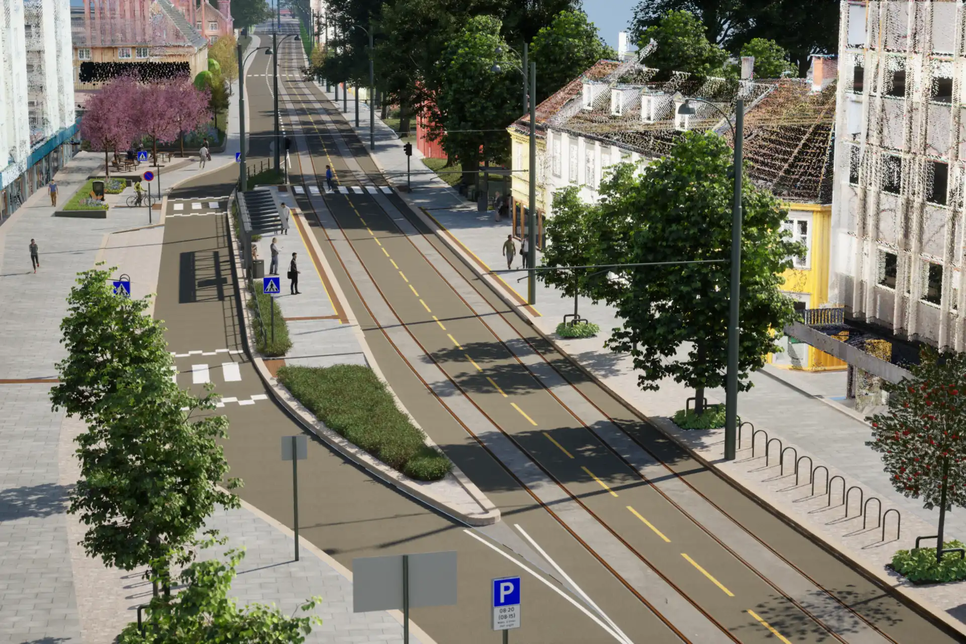Gatusatsning med stort byggbolag i förarsätet