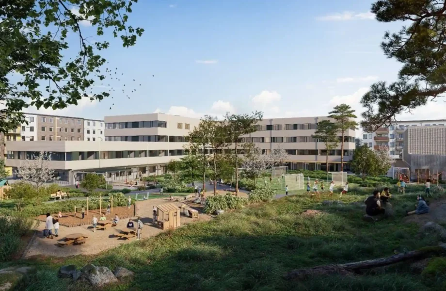 Fastighetsbolag bygger ny grundskola i Täby park