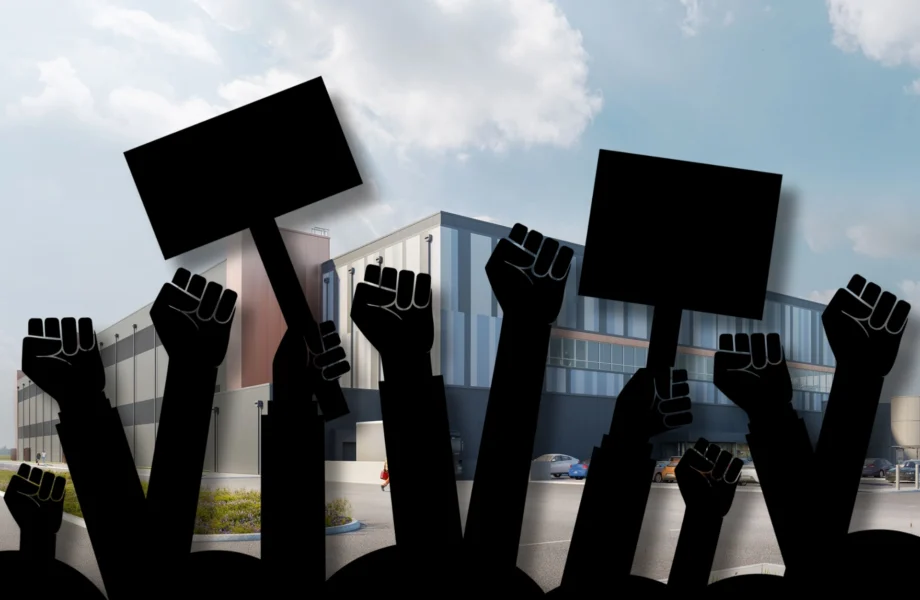 Protester mot byggföretaget – vill stoppa jätten