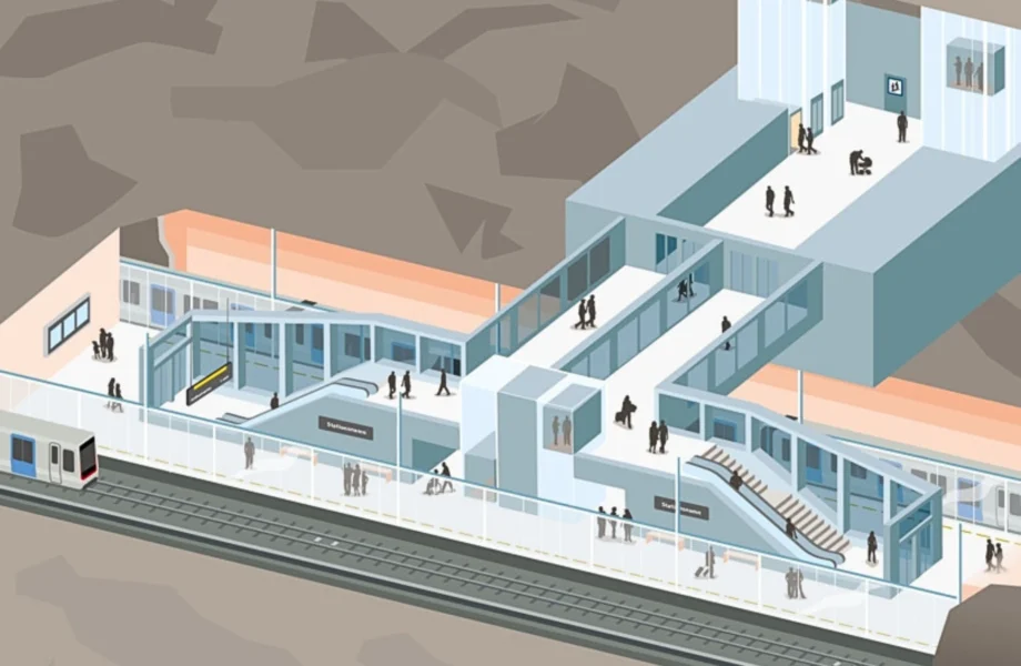 Så ska stationerna på Gul linje se ut