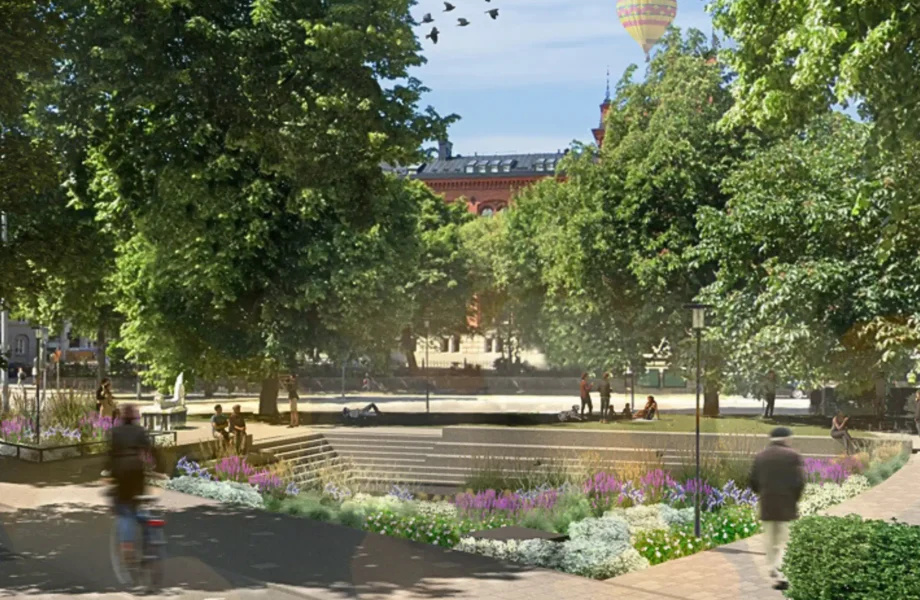 Nya regnparken ska stoppa översvämningar