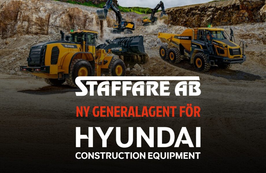 Staffare AB -Ny generalagent för Hyundai Construction Equipment