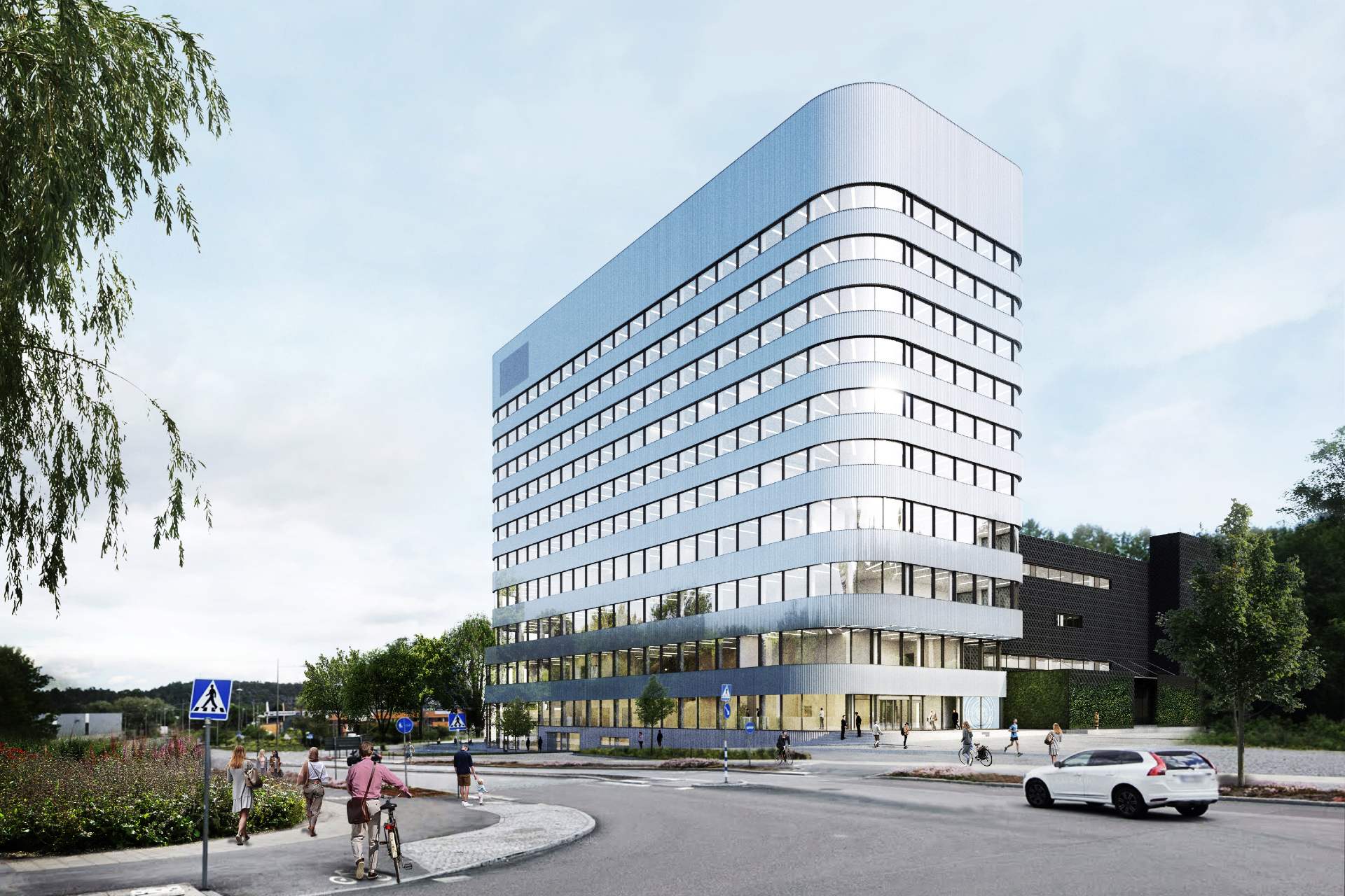Kontorsbygge tar drönarhjälp för underlättat säkerhetsarbete