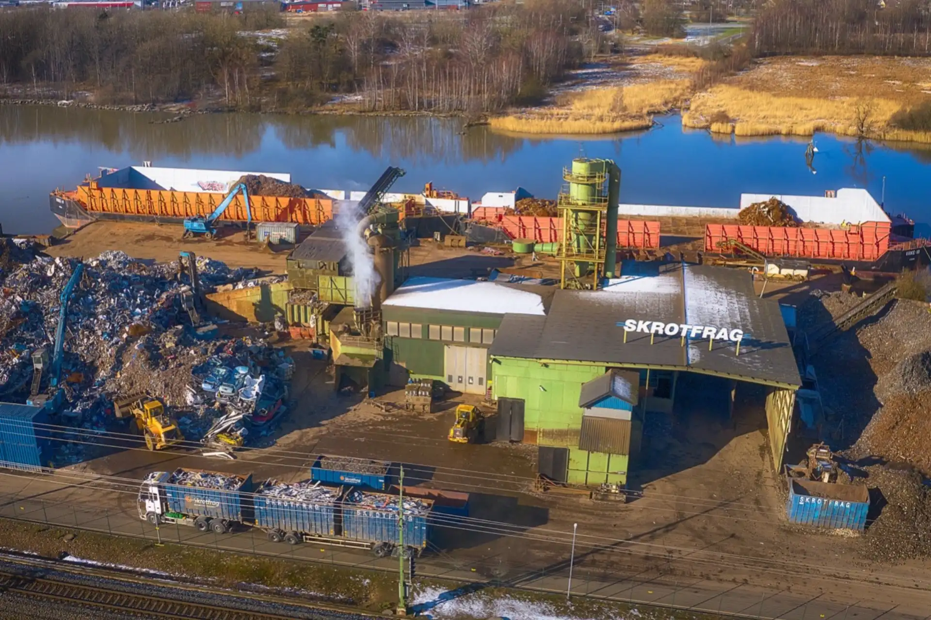 Brand i Skrotfrags anläggning
