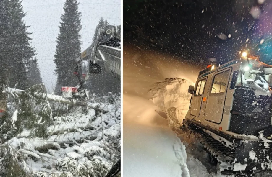 Snösmockan hindrar återställningsarbetet